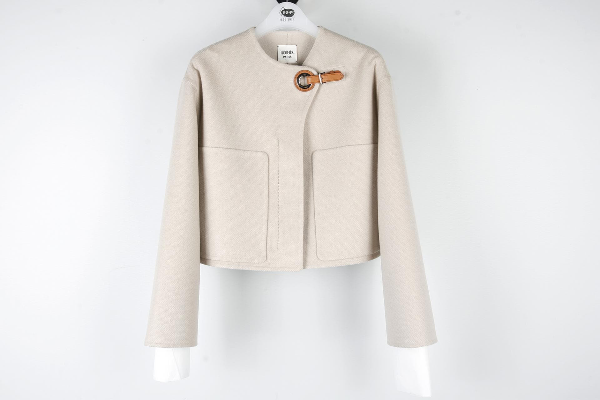 [Hermès 에르메스]아이보리케시미어숏코트