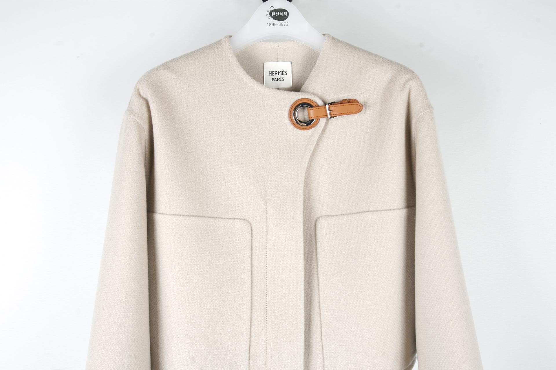 [Hermès 에르메스]아이보리케시미어숏코트 상세
