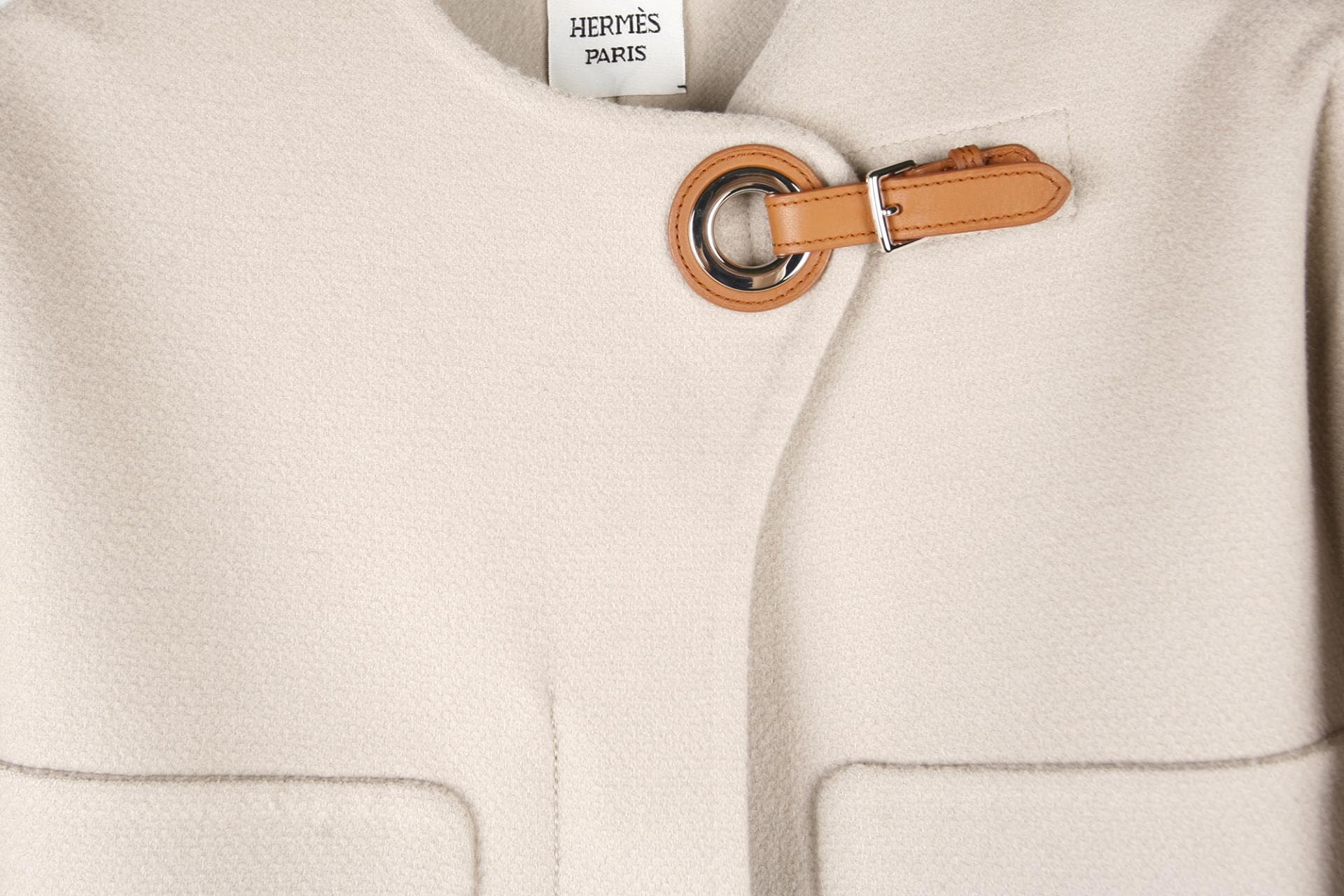 [Hermès 에르메스]아이보리케시미어숏코트 상세