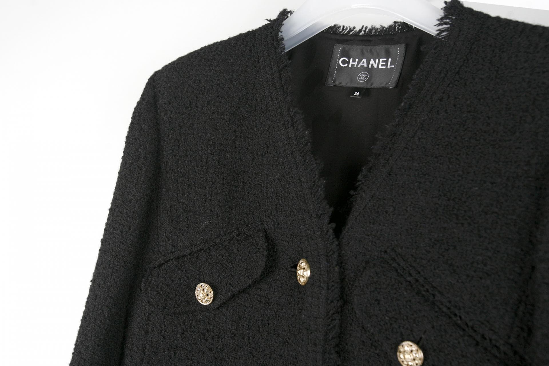 [CHANEL 샤넬] 트위드 자켓 블랙 상세