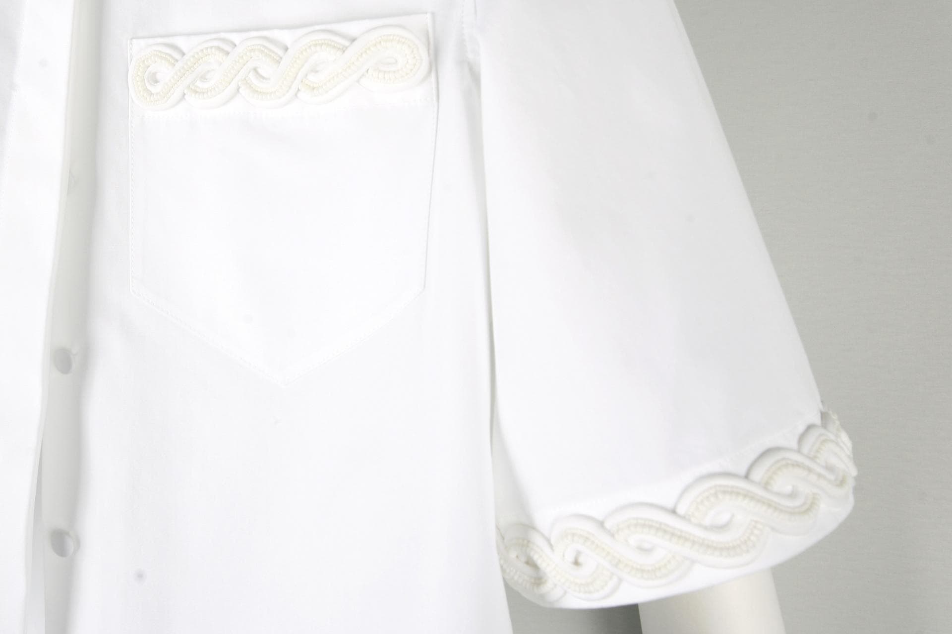 [VALENTINO발렌티노]embroidery 패턴 오픈셔츠 상세