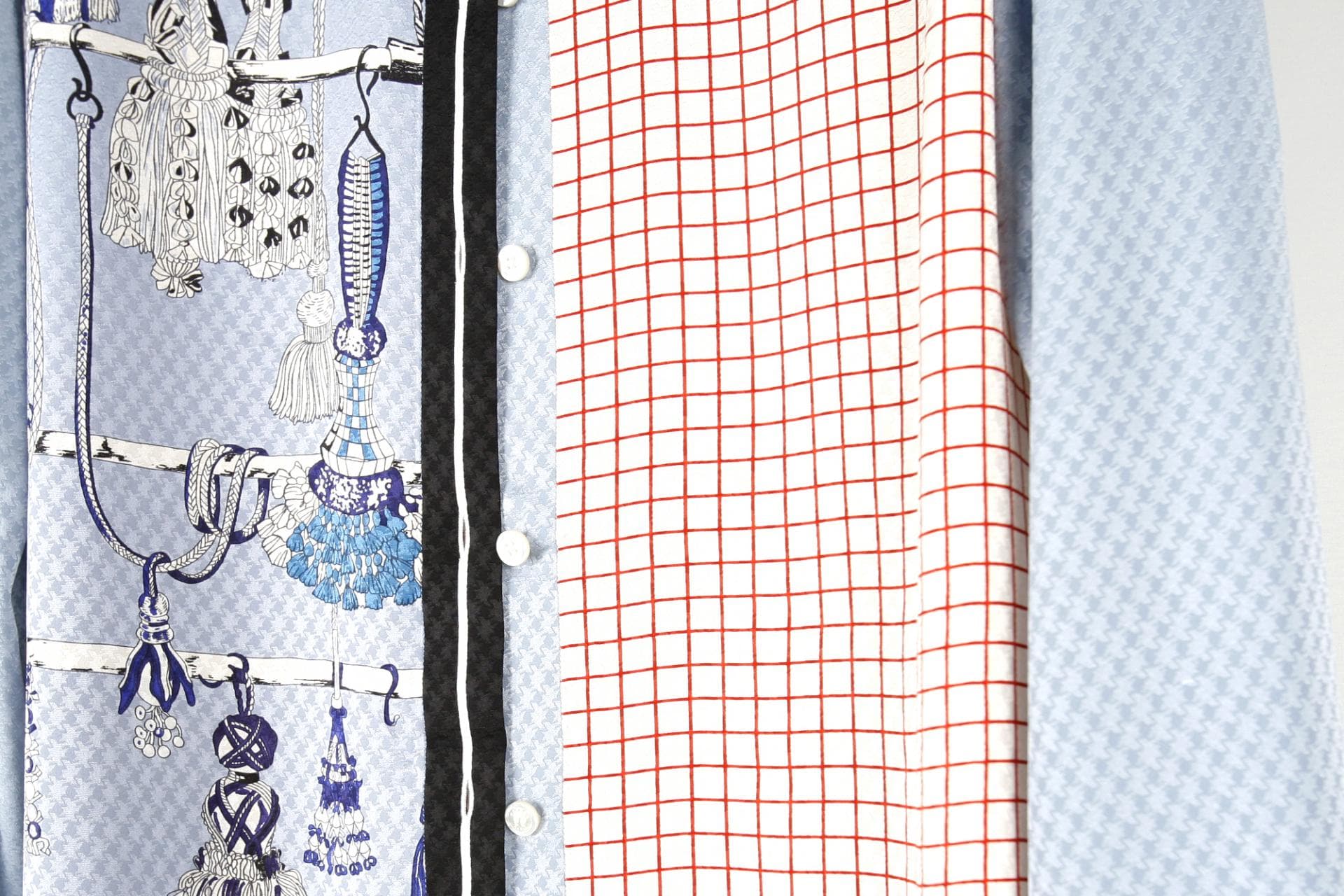 [ Hermès 에르메스] 실크 프린트 블루 상세