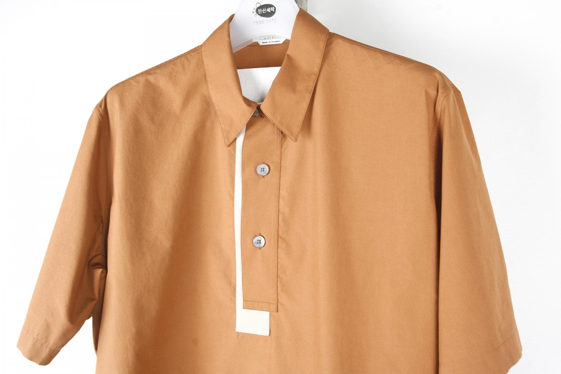 [ Hermès 에르메스] Etriers camel open shirt 상세