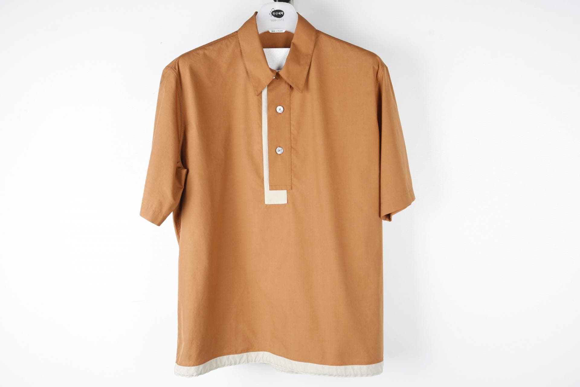[ Hermès 에르메스] Etriers camel open shirt