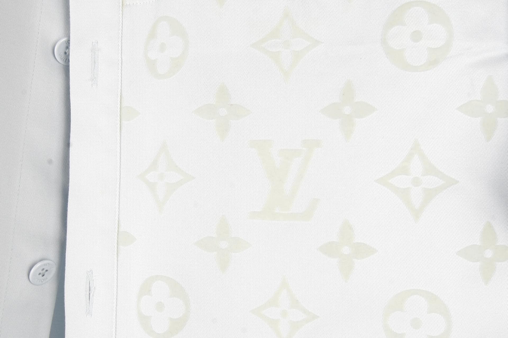 [Louis vuitton 루이비통] 플록드숏슬리브코튼셔츠아이스 블루 상세
