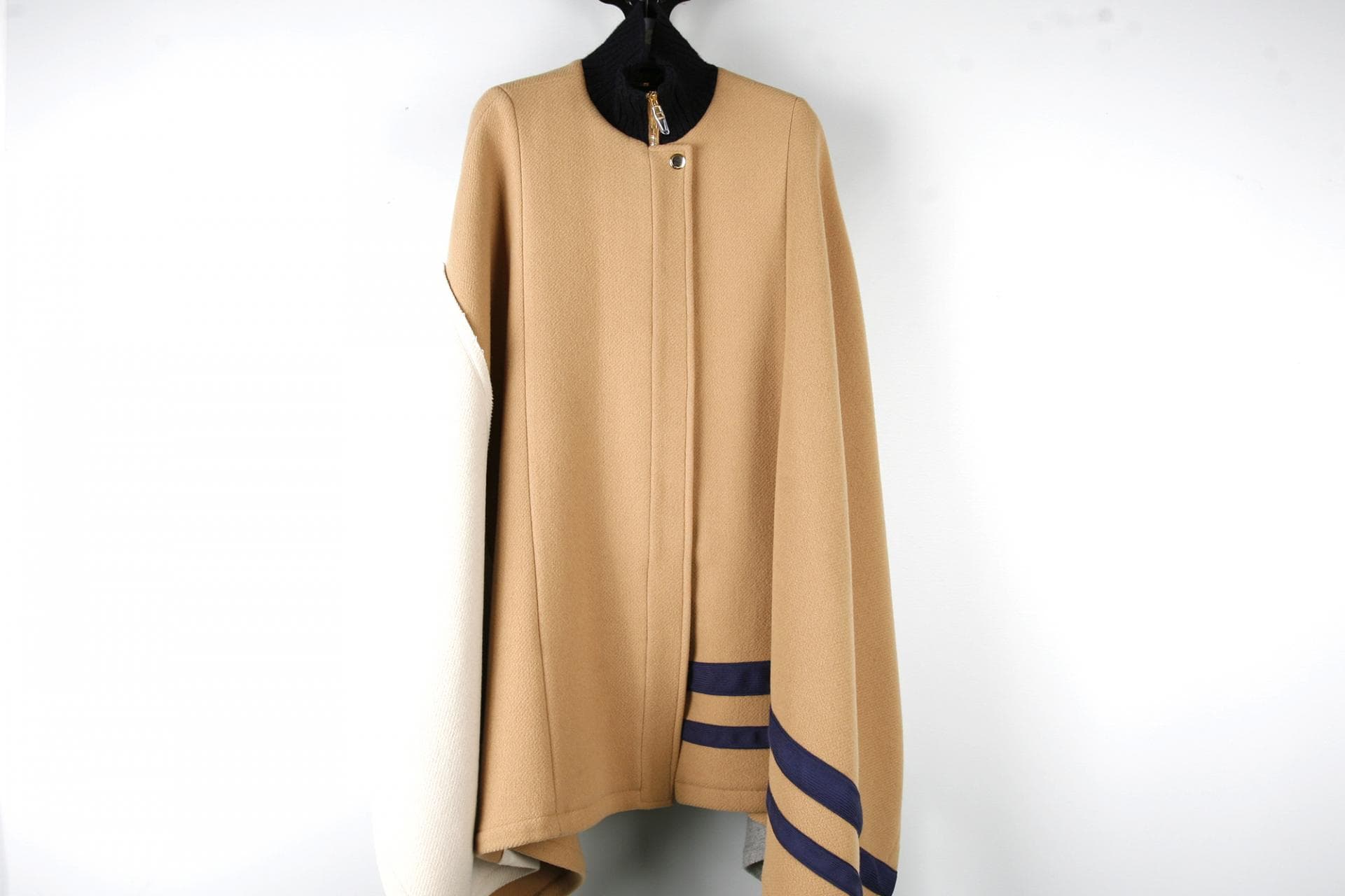 [Chloé 클로에] 버진울컬러블록패턴케이프