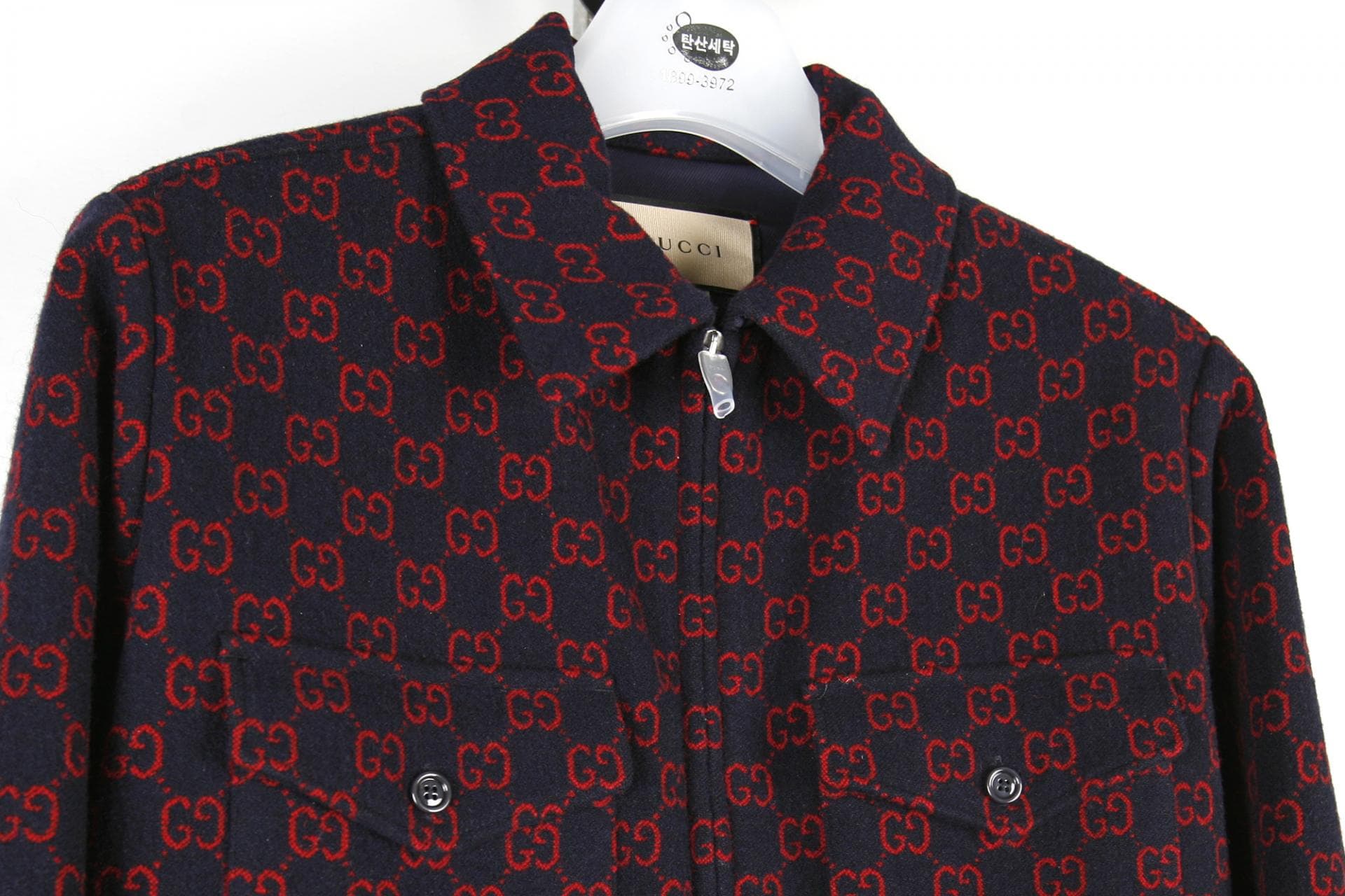 [GUCCI 구찌] 레드블루 체크 트위드자켓 상세