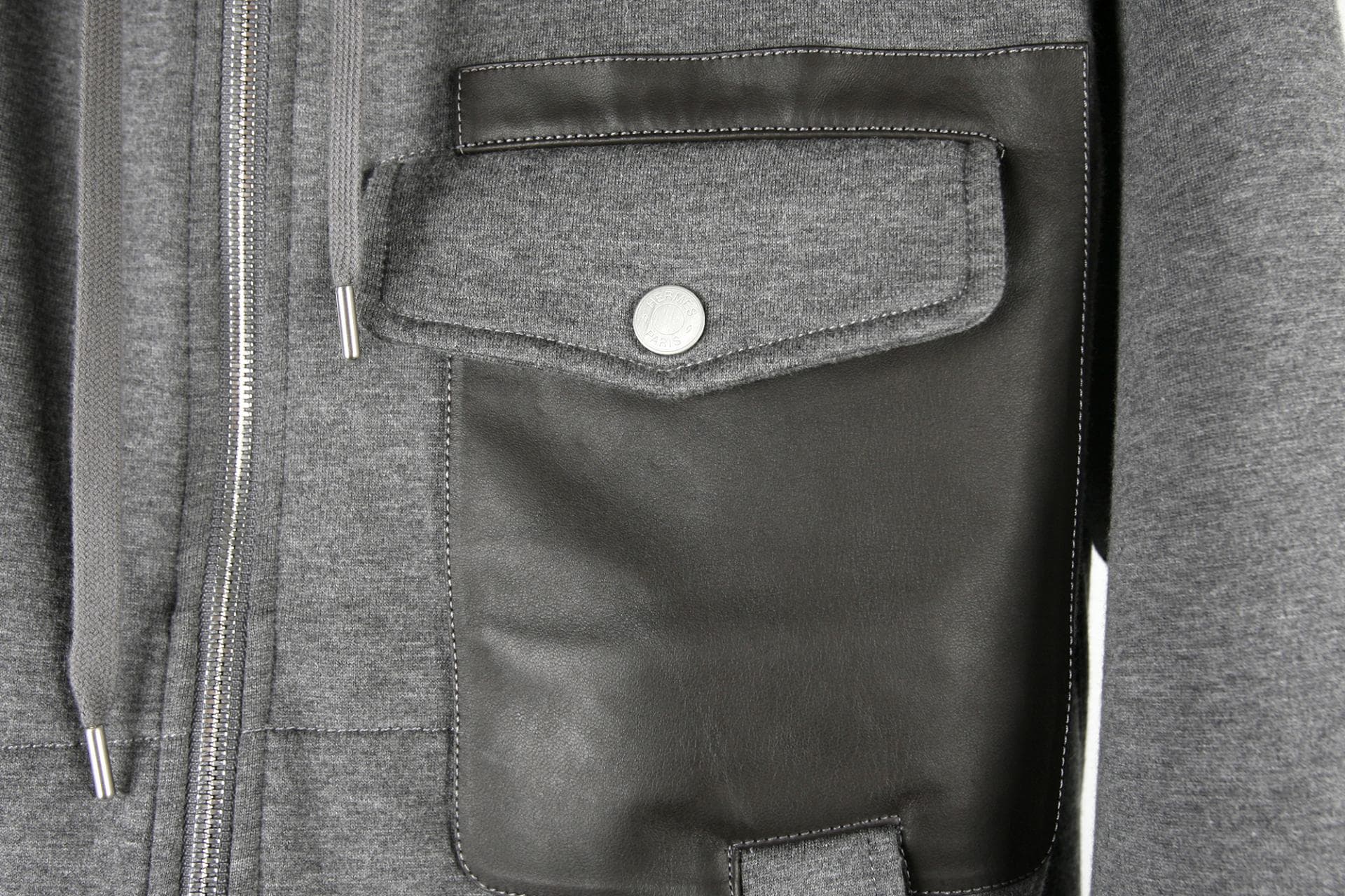 [Hermès 에르메스]EmpreinteSelliercuir지퍼후드스웨터 상세