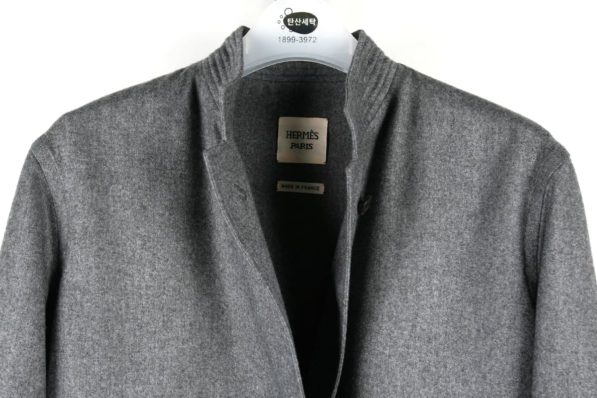 [ Hermès 에르메스]싱글 블레이저 코트 (그레이) 상세