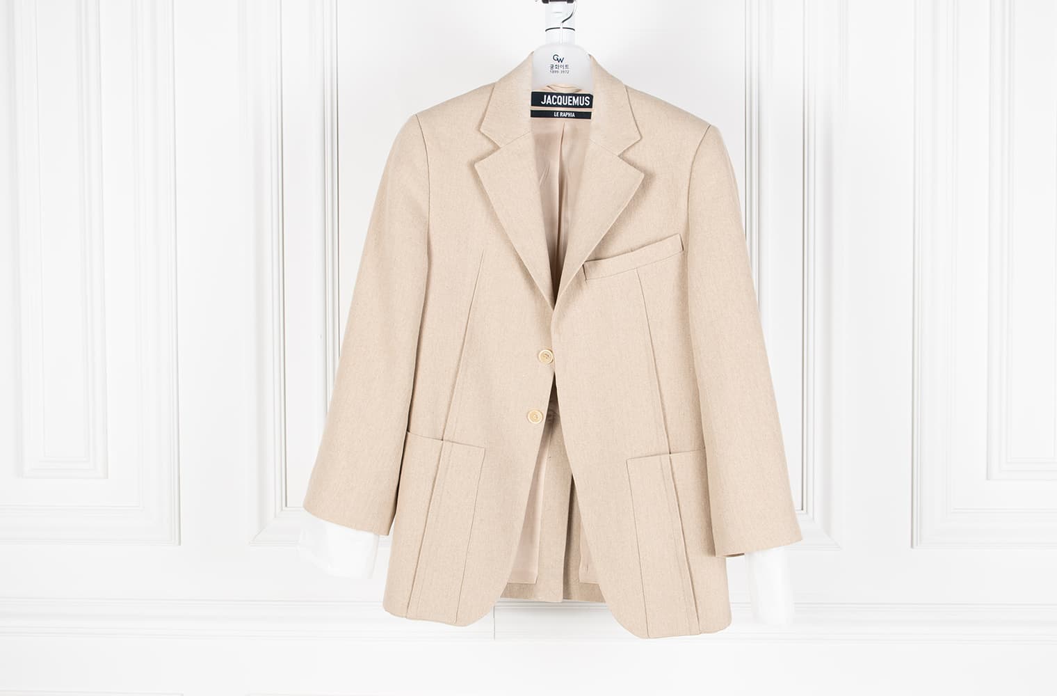 [JACQUEMUS 자크뮈스] 베이지 린넨 자켓