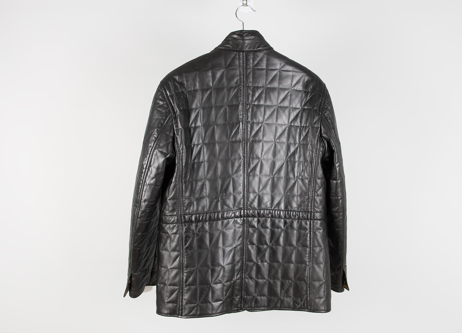 [Ermenegildo Zegna 에르메네질도 제냐] 퀄티드 램스킨 레더 자켓 상세