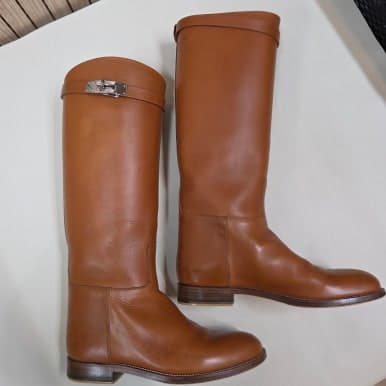 [HERMÈS 에르메스] 부츠 레더 왁싱 사례 상세