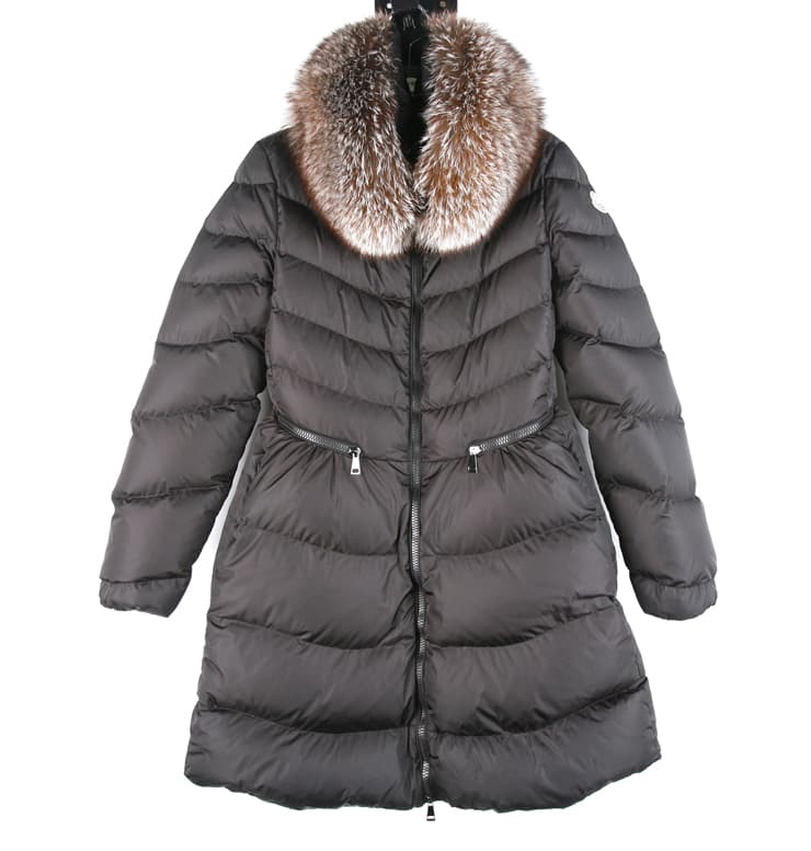 [MONCLER 몽클레르] 폭스퍼 장식 다운 코트