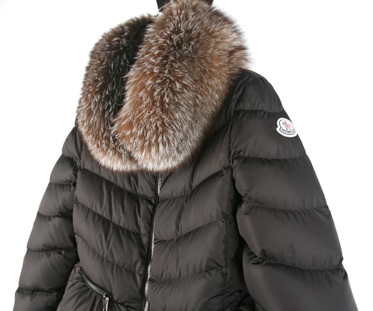 [MONCLER 몽클레르] 폭스퍼 장식 다운 코트 상세