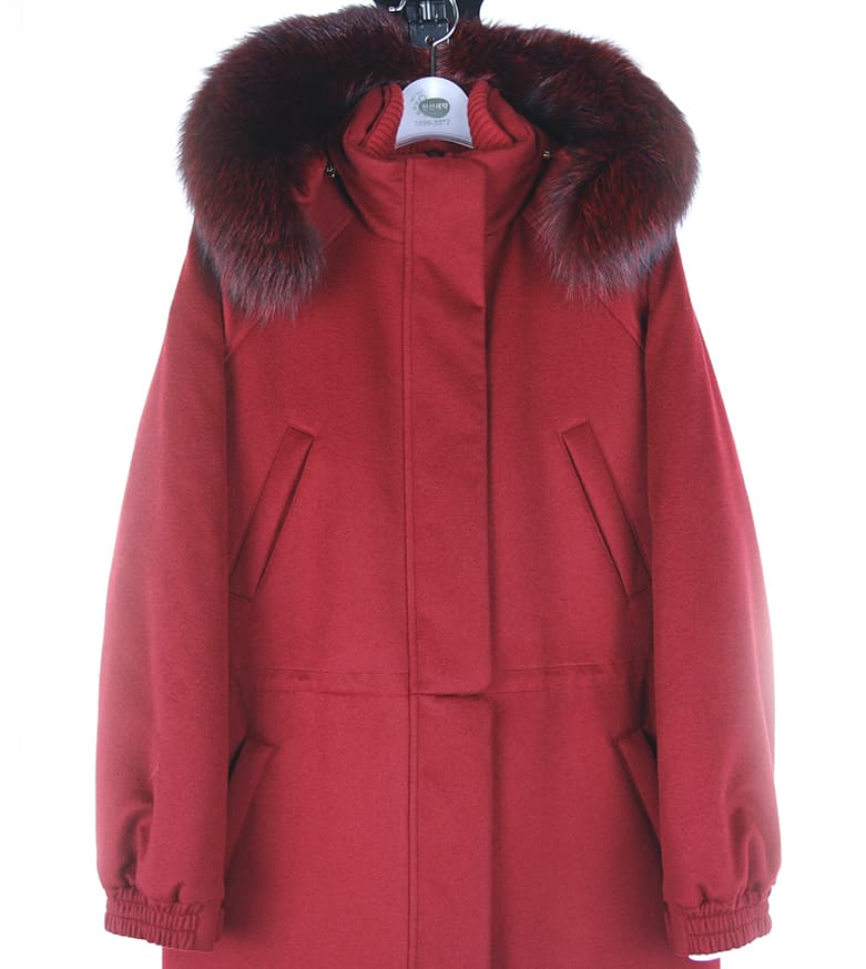 [LORO PIANA 로로피아나] 퍼 장식 캐시미어 다운 코트