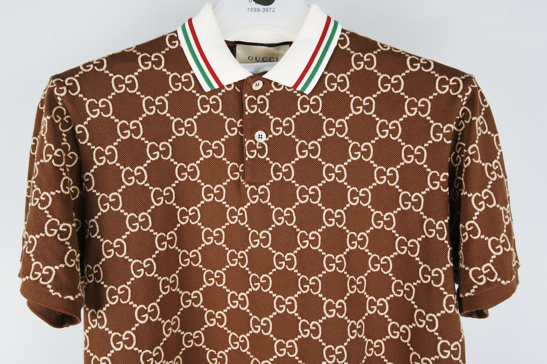[GUCCI 구찌] G로고 패턴 카라 티셔츠 상세