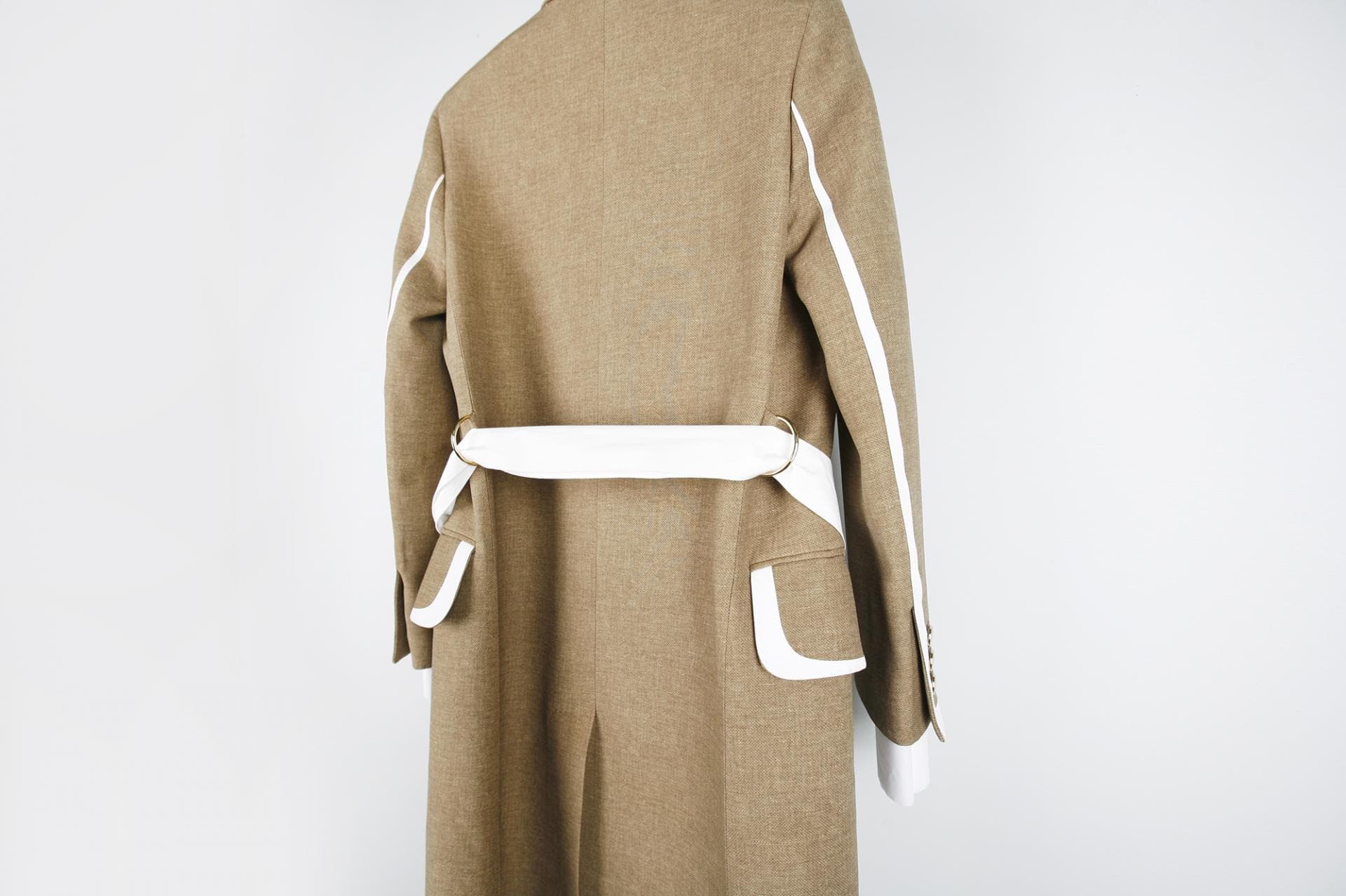[FENDI 펜디] 실크 장식 울 코트 상세